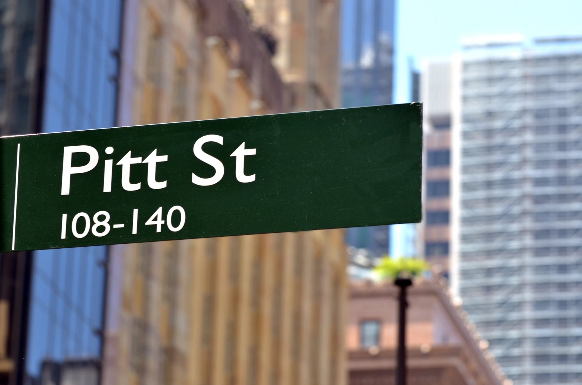 Pitt Street sign, Sydney
